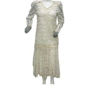 Vintage Jovani Dress 2pc set wedding lace dress